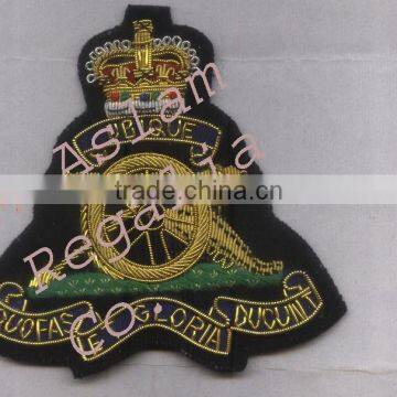 Hand Embroidery Bullion Wire Blazer Badge