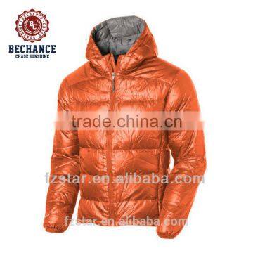 mens hooded goose down jacket