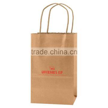 USA Made Metals Kraft Shopping Bag - Made of Natural Kraft Paper, Dimensions Are 5.25" x 3.25" x 8.5 and Comes With Your Logo. photo-2