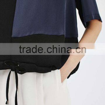 China Wholesale Assorted Colors Drawstring Blank t Shirts Women Plain T-shirts photo-3