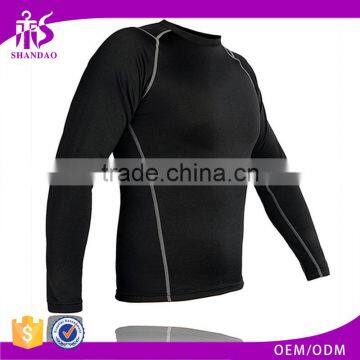 Guangzhou Shandao Men Long Sleeve Wear Body Building Slim Fit Quick Dry custom soccer jersey