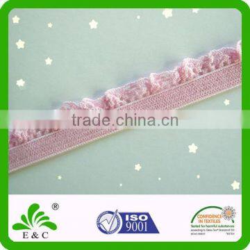 Oeko-Tex100 Customized Color Narrow String Garment Webbing Underwear Trimming Accessories Lace Ruffle Edge Elastic photo-2