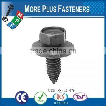 Made in Taiwan Phillips Hexagonal Head SEMS Screw With Flat or Split Lock Washer