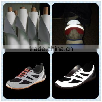 new products in China market alibaba PU synthetic reflective leather for shoes