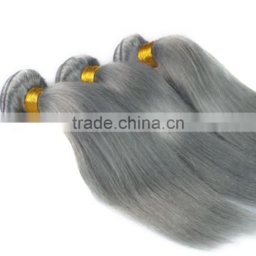 Wholesale Price Colored Grey Human Hair Weaving Large Stock Colored Brazilian Hair Weave