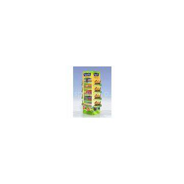 5 Layer Retail POS wooden display stand For Supermarket Beverage