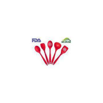 Non - Toxic Healthy Colourworks Silicone Kitchen Utensils With Slotted Spoon For  Baking , Cooking