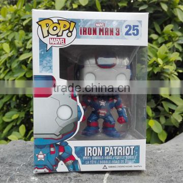 (Top Model) POP iRON PATRIOT PVC figure Hot selling action figure The marvel collection toys