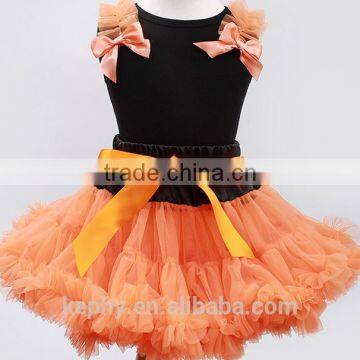 Children Clothes,black Cotton t Shirt With Pettiskirts, Tutus photo-3
