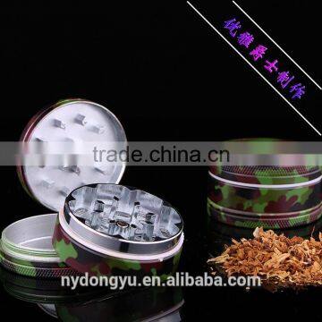 camo tabacco grinder/fgln rosy skeleton tabacco grinding machine/herb grinder maching