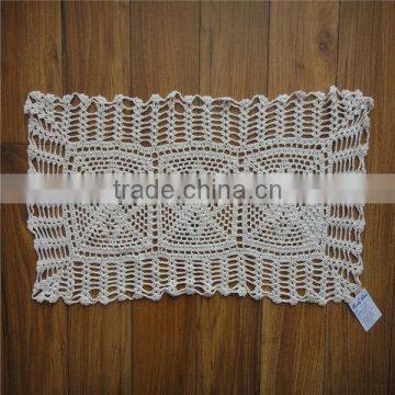 Hand Knit Crocheted table runner