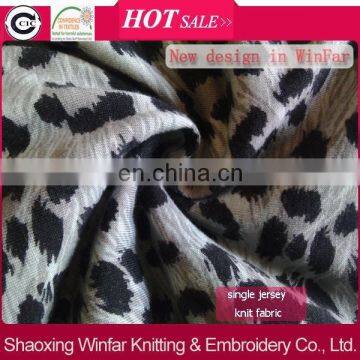 Shaoxing Winfar Textile Single Jersey Super Soft Ring Spun Custom Printed Knitted Fabric Viscose Spandex