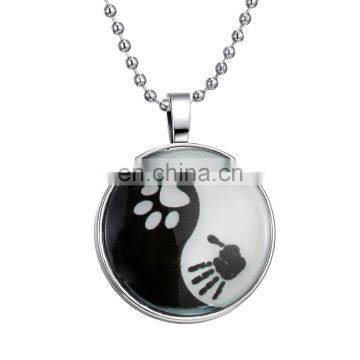 Best Gift for Hand Plam Foot Palm Print Luminous Chain Pendant Necklace