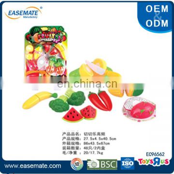 Pretend play kitchen toy set cutting fruits and vegetables