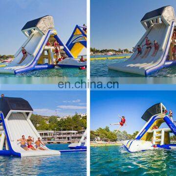 Sunway Inflatable Floating Island Giant Inflatable Water Slide For Adult