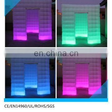 RGB colorful inflatable photo booth for sale,led inflatable photo booth for rental