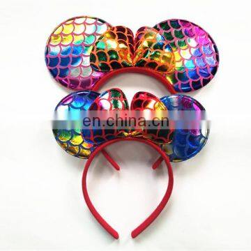 multicolor mermaid ear mickey mouse ear headband