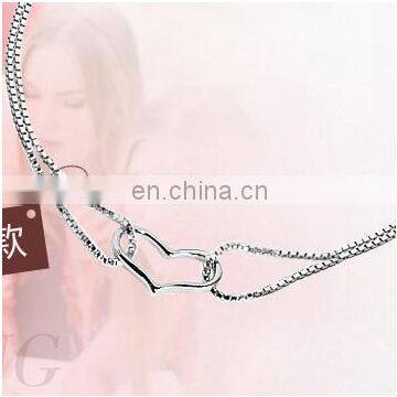 Silver Plated Platinum Bracelet Heart-shaped Bracelet Western Style Jewelry photo-2
