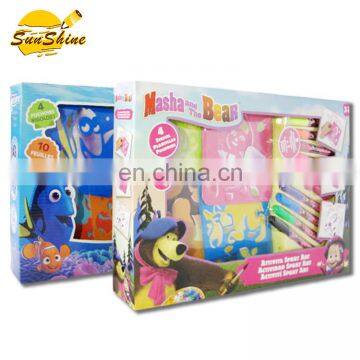 Activity Colorful Spray Markers and Paint With Stencil Art photo-2