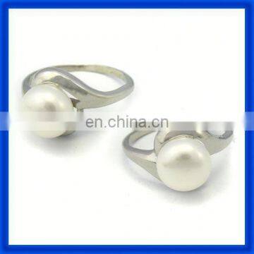 High Polished steel ball head ring