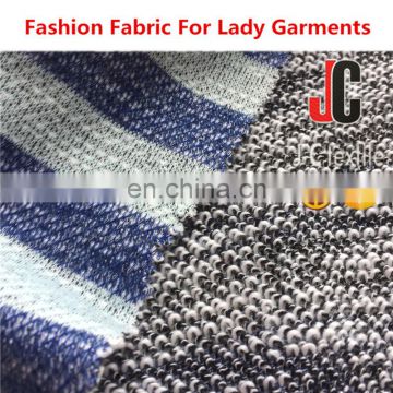 JC -K12508 Shaoxing knit yarn dyed stripe Poly fabric wholesale