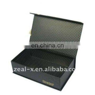 High Quality black Color Printing Paper Wholesale Box With Magnetic For Cosmetic Packing