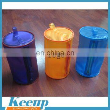 Promotional PVC Vinyl Barrel Bag with zipper