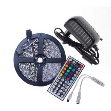 DC12V LED Strip RGB 60LEDs/m 5M LED Flexible Strip Light Single Color,LED Strip 5050 RGB 44Key controller Power adapter