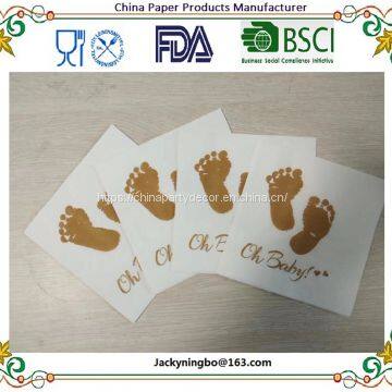 Ningbo PartyKing10x10 Inch 3 Ply Paper Luncheon Napkins Cocktail Beverage Paper Napkins for Christmas Party photo-3