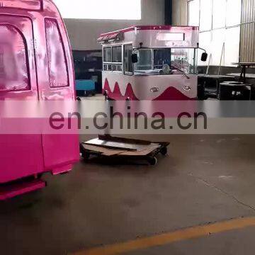 Customizable Stype Stainless Steel Factory Price Moving Towable Snack Fast Food Cart / food cart