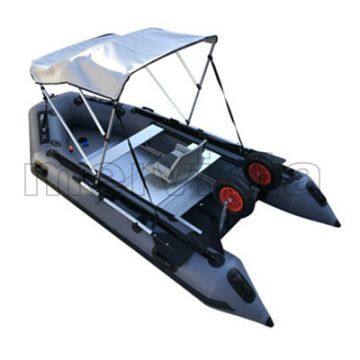 (CE) China Rigid Inflatable Fishing Rubber Rowing Boat Dinghy With Tent