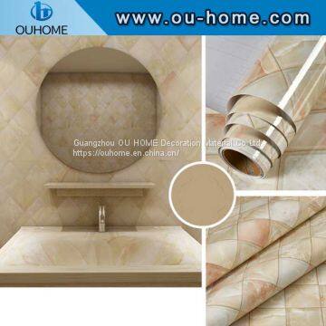 Marble Style Adhesive Oil Proof Kitchen Wall Sticker photo-2