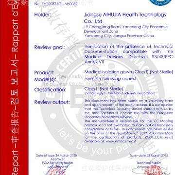 Disposable Isolation Clothing Breathable SMS Non-woven Protective Clothing One Piece Dust-proof One Piece Clothing photo-5