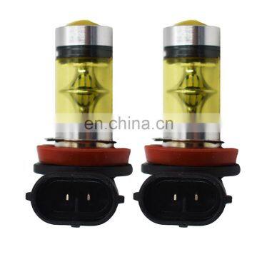 2x 100W H8 H9 3000K Yellow High Power LED Fog Lights Driving Bulb DRL NJ For Ford