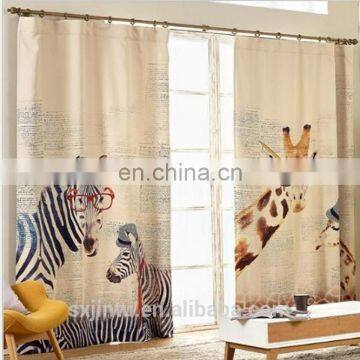 2018 trending products fashion zebra fawn curtain,1.3*2.7m, 1.4*2.7m