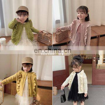 6839 Kids Clothes Spring Baby Girl Soft and Comfortable Cardigan Knit Sweater