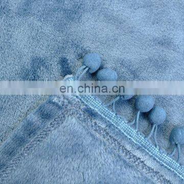 Designer Customer Pompom Blanket Flannel Fleece High Quality Bed Throw Blankets photo-7