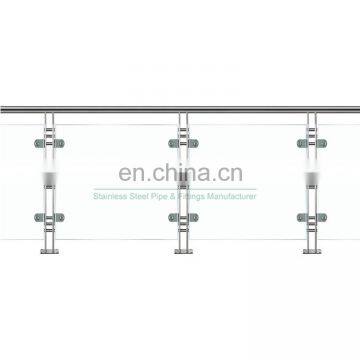 Hot Selling Balcony Stainless Steel Luxury Railing Glass Railing Balustrade Manufacturer From China photo-3