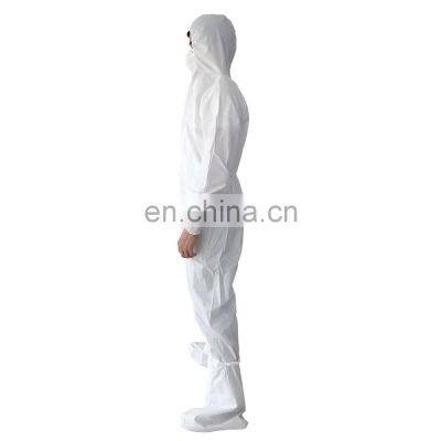 Cheap Breathable Overall Suit Workwear Orange White Disposable Coveralls photo-5