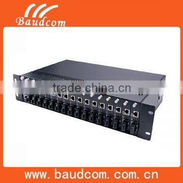 Managed Chassis fiber to lan converter