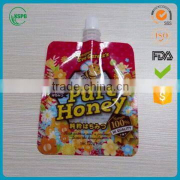 Custom design ketchup and honey spout pouch