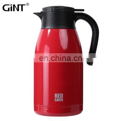 GINT 1.9L Portable Home Hotel Double Wall Food Grade Metal Water Coffee Pot