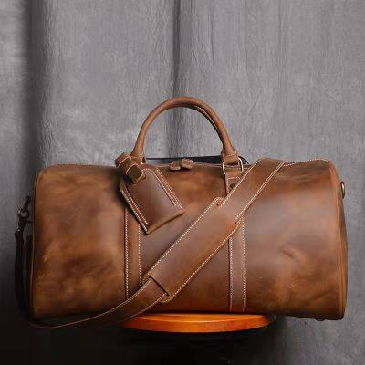 leather big size durable travel bags