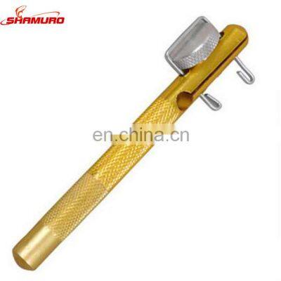 Aluminum Alloy Fishing Hook Tier Double-headed Needle Knots Tie Gold Line Knotter Fishhook Device