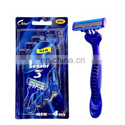 Gememe Men Face Cleaning razor Disposable Hotel Twin Blade Razor With Shaving face razor 4pcs