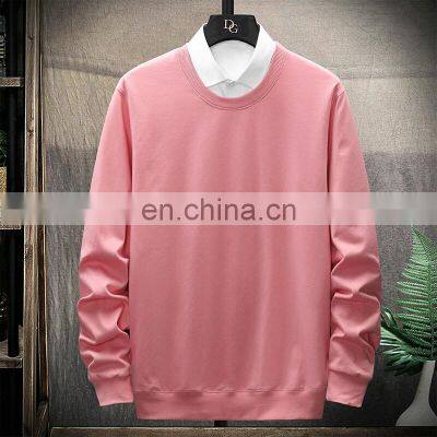 Custom Brand Round Neck Plain Sweatshirt 100% Cotton High Quality Men Custom Pullover Hoodie Plus Size Men T-shirt photo-3