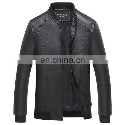 New year boxing day sale big and tall size windproof  PU leather jacket winter slim coat for men clothes for male