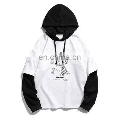 2021 Christmas Spring and Autumn New Japanese Space Theme Trend Two Long Sleeve Casual Men's Hooded Sweater