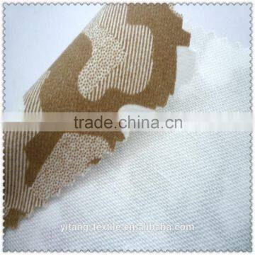 Yellow Camouflage Printed Brushed Fabric photo-2