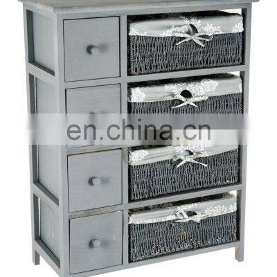 WICKER CHEST DRAWER BASKET MAIZE BEDSIDE CABINET RETRO STORAGE UNIT CUPBOARD photo-4